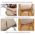 thumbnail image 3 of Almohadillas para silla Matsuzay cojín de asiento con lazos Antideslizante Espesar sillas de comedor 43x41x35cm, 3 of 6