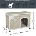 thumbnail image 5 of MidWest Homes for Pets, Eillo Folding Wooden Dog House, No Tool Assembly, for Medium Dogs, 5 of 7