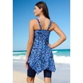 thumbnail image 2 of Swim 365 Women's Plus Size Longer-Length Tankini Top, 2 of 3