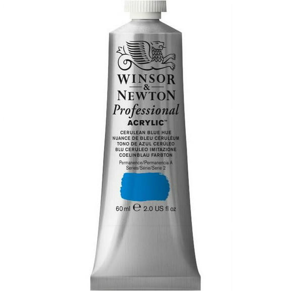 Winsor & Newton Artists' Acrylic Color, 60ml, Cerulean Blue Hue
