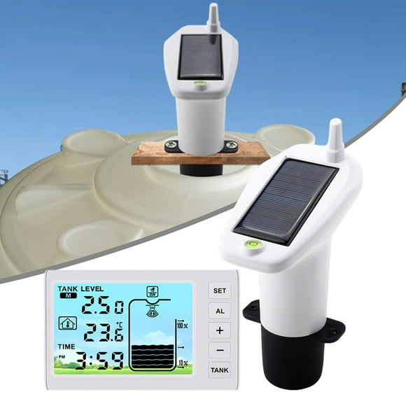 Water tank digital water level gauge solar charging water level monitor
