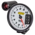 thumbnail image 3 of JEGS 5 in. Tachometer with Shift Light and Peak RPM Memory Recall, 0-10,000 RPM [White Face with Black Bezel], 3 of 7