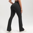 thumbnail image 3 of REALiKUN Women's Athletic Pants Butt Workout Yoga Stretch Pants High Waist Jogger Flare Sweatpants, 3 of 7