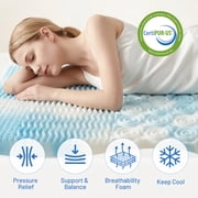 2 King Mattress Topper, Cooling Gel CertiPUR-US Memory Foam, Pressure Relief