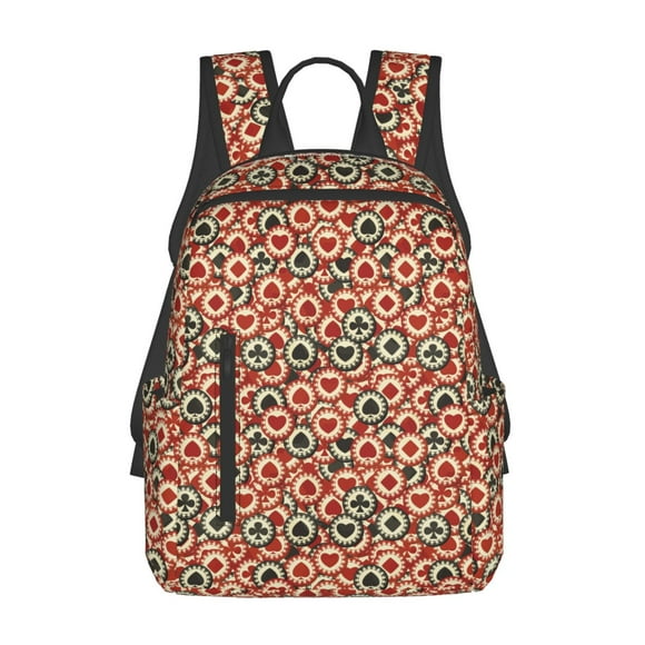 Disketp Poker Chips Mochila Ligera e Impermeable, Mochila de Día Resistente para Viajes, Senderismo y Uso Diario para Hombre y Mujer