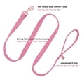 thumbnail image 3 of Collar y correa de perro DOGWONG de algodón rosa para niñas y perros, 3 of 6