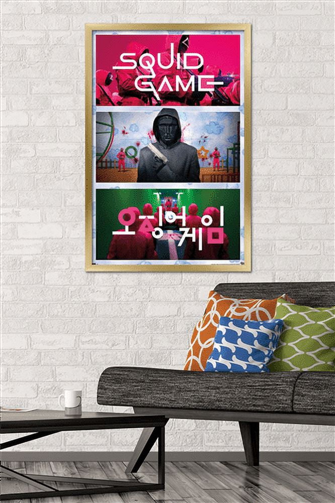 Netflix Squid Game - Collage Wall Poster, 22.375" x 34", Framed