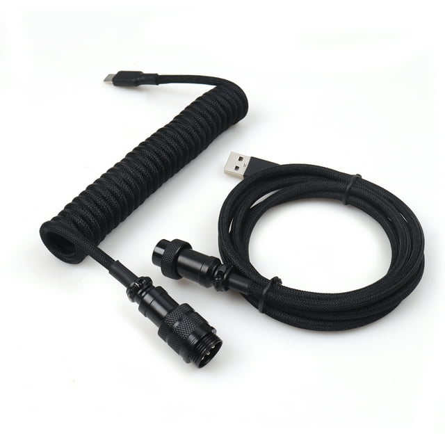 5 Pin Gx16 aviator Coiled Cable Mechanical Keyboard Custom Usb c Coiled Cable Wire Pastel Cable