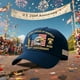 thumbnail image 1 of US 250th Anniversary Hat Adjust Washed Patriotic Baseball Cap USA Flag Celebrate 250 Years, 1 of 6