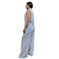 thumbnail image 3 of YARETNI MODA Conjunto Para Dama Pantalon Y Camisa Sin Mangas Rayado, 3 of 5