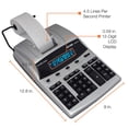 thumbnail image 3 of Victor 12-Digit Desktop Adding Machine, Large Easy To Read Display, Tape Print Out with 4,5 lines-per-second ribbon printer, Tax, Cost, Sell and Marg, 3 of 7