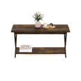 thumbnail image 6 of Pemberly Row Contemporary Criss-Crossed Coffee Table in Amber Pine, 6 of 6