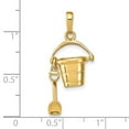 thumbnail image 2 of 14k Yellow Gold Polished 3-Dimensional Moveable Pail and Shovel Pendant - Measures 21x15mm, 2 of 2