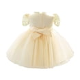 thumbnail image 3 of MEZZALL Elegant Girls Formal Dress Layered Skirt And Satin Bodice Party Gown Girls Solid Color Cozy Dresses, 3 of 9