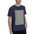 thumbnail image 2 of Bingfone Houndstooth Black And White Men'S Loose Fit Short-Sleeve Pocket T-Shirt, 2 of 7