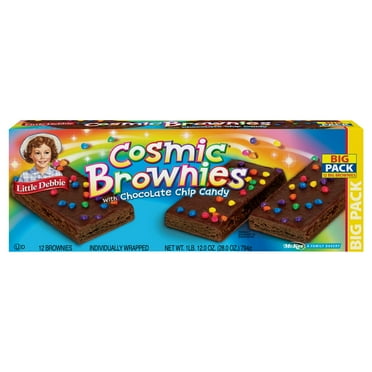 Little Debbie Cosmic Brownies With Chocolate Chip Candy - Big Pack - 12 ct (Packaging Varies)