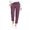 Wine, variant on BJUTIR Womens Casual Pants Comfortable Fashion Solid Color Cotton Linen Pocket Draw String Casual Cargo Pants