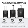 thumbnail image 2 of Nazhura Hardside Luggage Set of 3, Suitcase Set, Carry On Luggage 20 and 24 inch, Luggage 28 Inch, Travel Luggage Set, Baggage Set with Spinner and TSA Lock, Black, 2 of 10