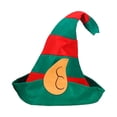 thumbnail image 2 of Segolike Christmas Elves Hat, Christmas Party Costume, Novelty Gift for Men Women Funny Props, Red and Green Striped Hat, Accessories, Santa Hat Style B, 2 of 8