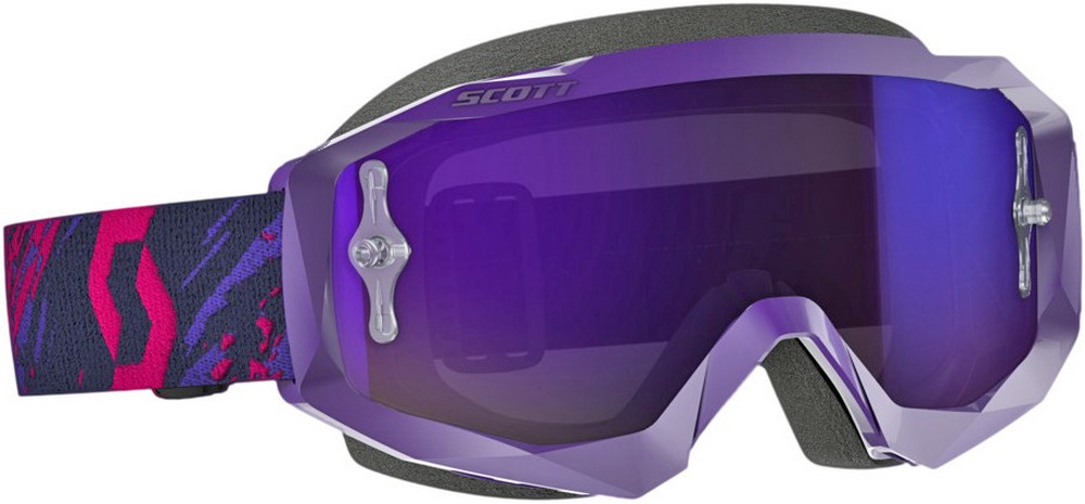 Scott Hustle MX Black//Pink Goggles w// Purple Chrome EXTRA Clear Lens NEW