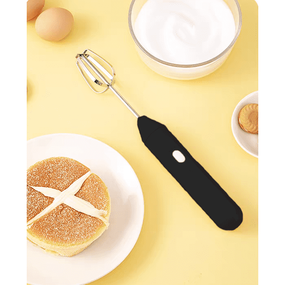Vruelia Electric Hand Mixer,Stainless Steel Stirring Whisk,Immersion Blender Cordless Mixer Whisk,3Speed Adjustable Frother