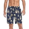 thumbnail image 6 of FREEAMG Raccoons Cute Fluffy Beast Forest Animal Men's Pajama Pants Shorts Sleepwear Lounge Pajama Bottoms, 6 of 7