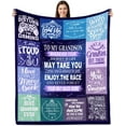 thumbnail image 1 of LHSHID Grandson Gifts from Grandma to My Grandson Blanket from Grandma Birthday Gifts for Grandson Grandson Graduation Gifts Ideas Gifts for Grandson Soft Flannel Throw Blankets 30"x40", 1 of 6