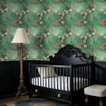 thumbnail image 3 of Boho Peel and Stick Wallpaper Cherry Blossom Branches Birds Teal Vintage Asian Wall Mural 23.6in x 9.8ft Self Adhesive Removable Wall Paper Renter Friendly Wallpaper for Bedroom Kitchen Farm, 3 of 8