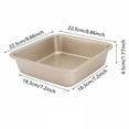 thumbnail image 2 of YaoZQ 1 Pcs 8 Inch Square Cake Pan,Metal,Gold,Non-Stick Bakeware for Brownies and Lasagna,christmas Gifts Forgrandkids, 2 of 4