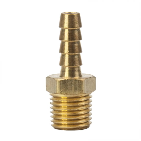 LTWFITTING Brass Fitting Coupler 1/4-Inch Hose Barb x 1/4-Inch Male NPT Fuel Gas Water(Pack of 25)