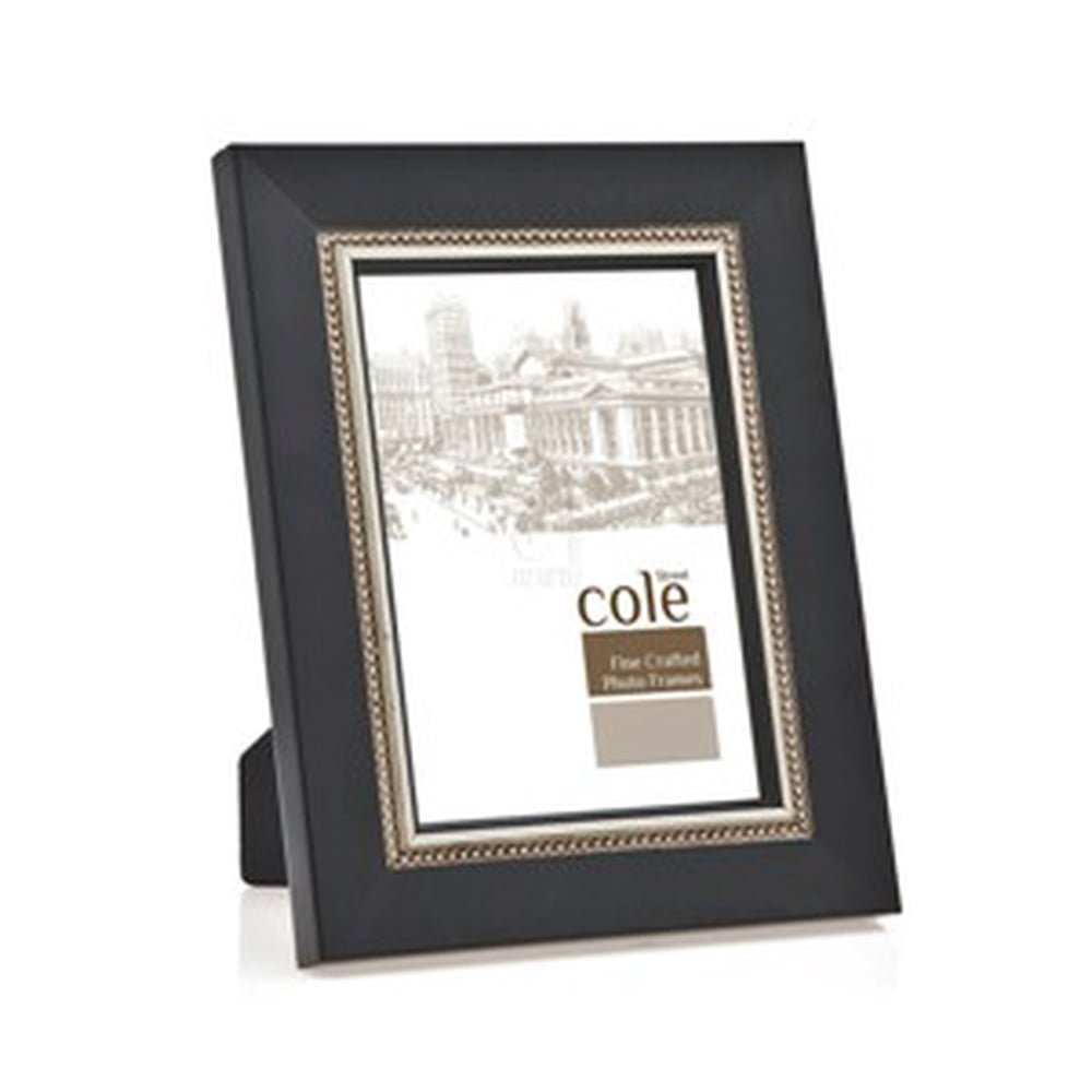 5x7 Black and Gold Wooden Picture Photo Frame with Champagne Beaded