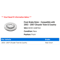 thumbnail image 2 of Front Brake Rotor - Compatible with 2003 - 2007 Chrysler Town & Country 2004 2005 2006, 2 of 2