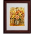 thumbnail image 2 of Trademark Fine Art "Fleurs Dans Un Vase Bleu" Canvas Art by Pierre Renoir, Wood Frame, 2 of 3