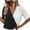 Black summer tops for women, variant on USSUMA Color Block Womens Blouses and Tops Dressy Short Sleeve Plus Womens Tops Casual Button Decors Pocket T-Shirts Shirt for Women Trendy V Neck Tunic Plus Size