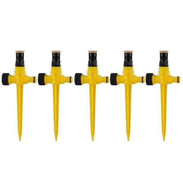 Serie de Aspersores para Huertos y Plantas, Aspersor de Clavija, Aspersor Enterrado Atomizador Ajustable, Enchufe de Amarillo