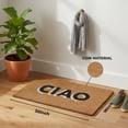 thumbnail image 2 of Abbott Collection 35-FWD-GE-9367 Graphic CIAO Doormat, 18x30 inches L, Natural/Black, 2 of 6