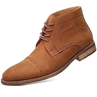 LIBERTYZENO Mens Genuine Leather Ankle Boots Side Zipper  display picture 1