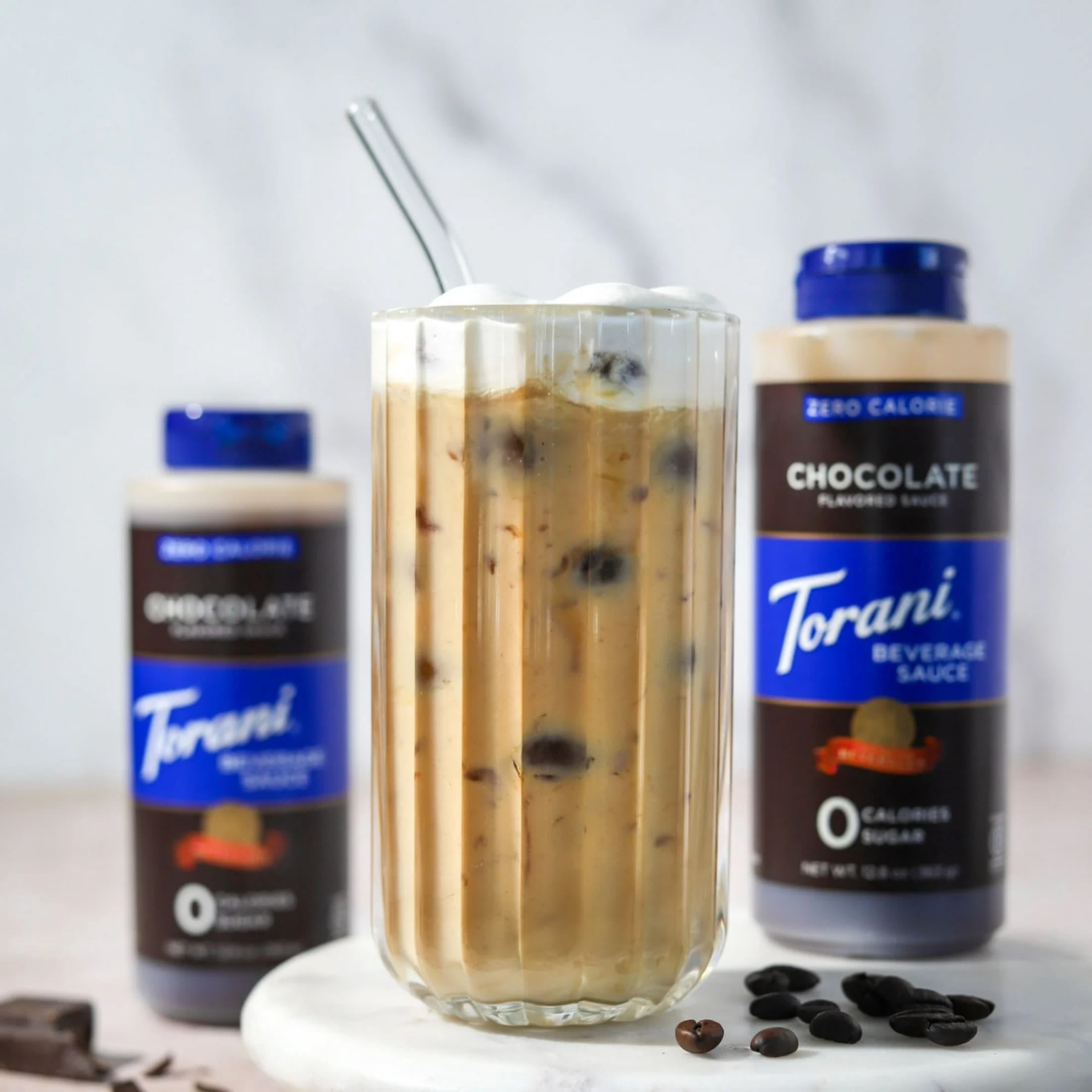 (4 pack) Torani Zero Calorie Chocolate Sauce 12.8 oz