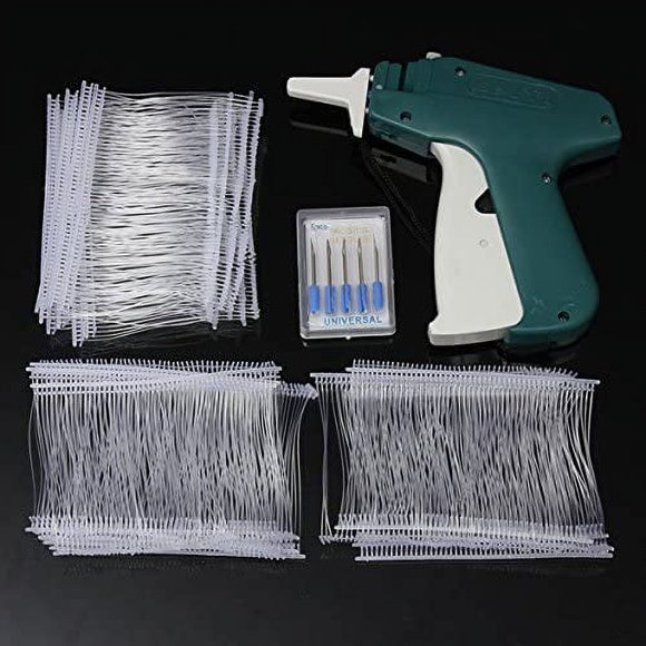 Mikewe Clothes Tagging Gun, Tag Attacher with 5000 White Barbs Fasteners and 5 Extra Steel Needles, Tagging Gun, 1 Count