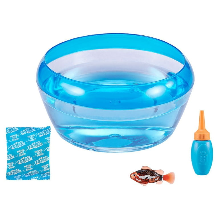 Robo Fish Water Activiated Swimming Pets Fish Bowl Playset by ZURU Color  Changing Toys and Never Wet Sand