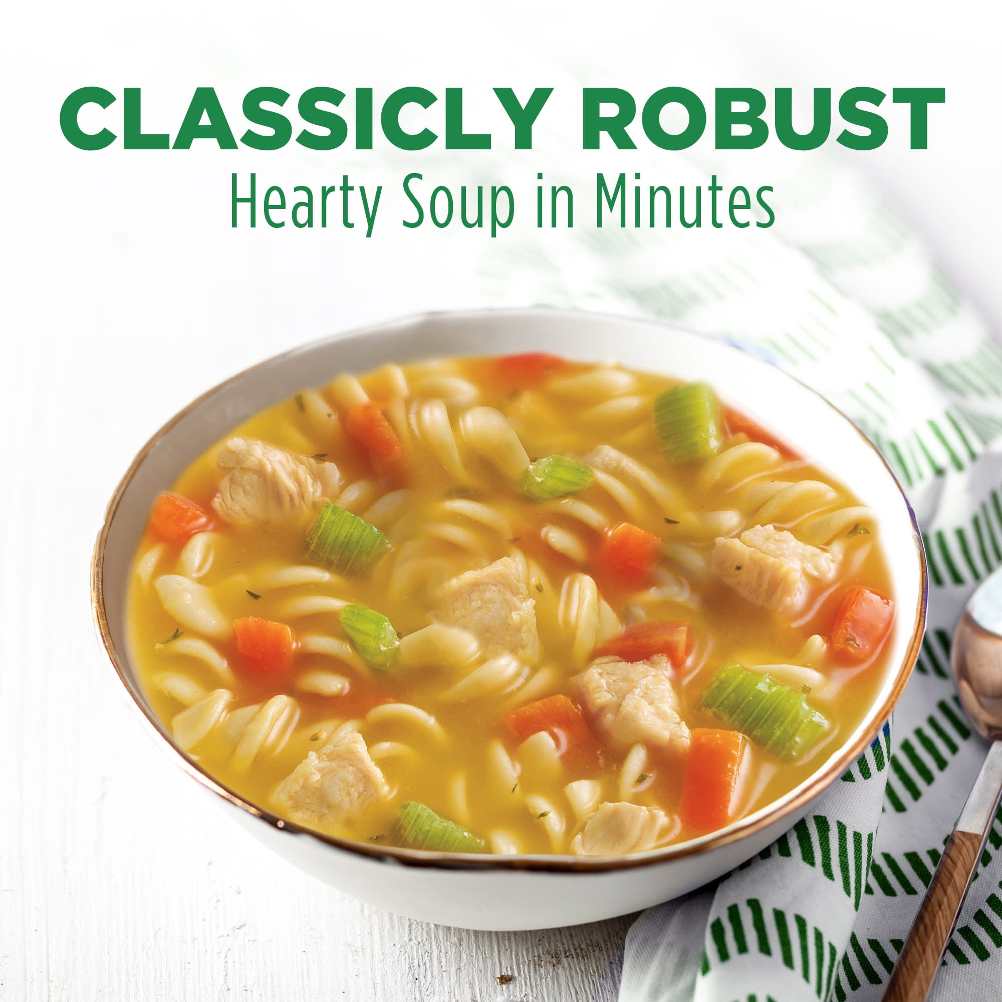 (12 pack) Healthy Choice Chicken Noodle Canned Soup, High Protein, 15 oz.