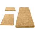 thumbnail image 2 of LEFXSMR Solid Color Bathroom Rug Set, 3 Pieces Shaggy Soft Thick Plush Bathroom Rugs, Non-slip Quick Dry Absorbent Bath Mats for Bathroom Toilet, Khaki, 2 of 6