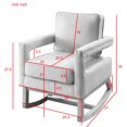 thumbnail image 7 of UWR-Nite Nursery Rocking Chairs with Tall Back and Side Pocket, Upholstered Fabric Nursery Chairs, Nursing Chair with Rubber Wood Legs, Rocker Glider Chair for Nursery, Living Room, 7 of 7
