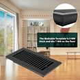 thumbnail image 6 of 6x10 (Overall: 8x12) All Metal | Cast Aluminum| Heavy Duty| Top Faceplate is Floor Vent Register by Caststo, Color-Textured Black,-No Holes, Model -Rock, 6 of 9