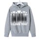 thumbnail image 3 of Sudadera con capucha y estampado de corazón de San Valentín, sudadera de manga larga para niños y niñas, chaqueta para niñas de talla mediana y grande., 3 of 7