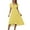 Yellow, variant on Women's Printed Summer Dress Short Sleeve Casual Flowy Dresses Yellow XL