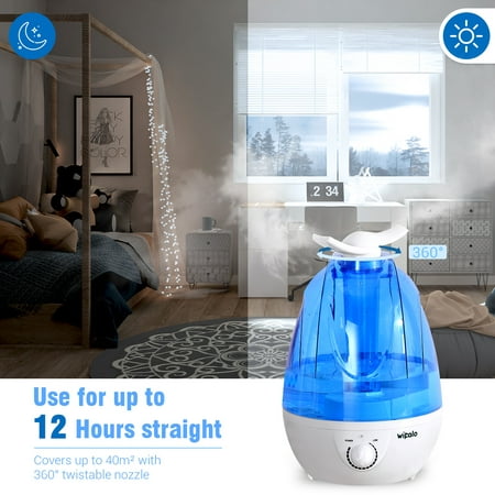WIPALO Ultrasonic Humidifier Warm Mist Baby Room 3.5L 12 Hours Very