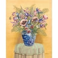 thumbnail image 2 of Russell, Wendy 15x18 Black Ornate Wood Framed with Double Matting Museum Art Print Titled - Bouquet in Asian Vase II, 2 of 4