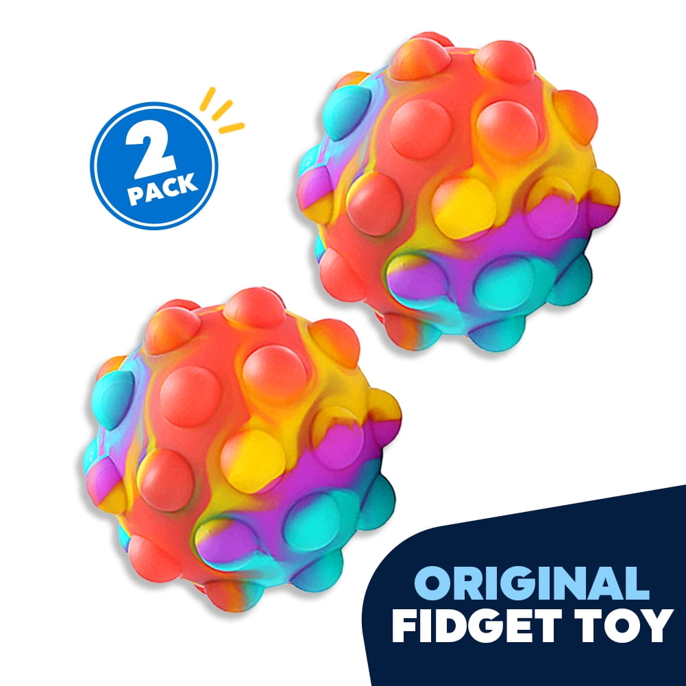 Squeeze Sensory Toy for Kids and Adults 4 Pack Autism Special Needs Stress Reliever Silicone Stress Reliever Toy Push Pop Bubble Sensory Fridget Toys 