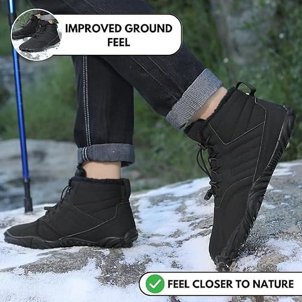 Hike Footwear Caspar Pro - Non-slip & waterproof winter barefoot shoes Walking, Hiking Boots For Women Men (Unisex)
